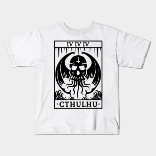CTHULHU TAROT CARD - LOVECRAFT Kids T-Shirt